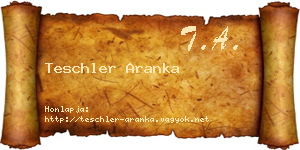 Teschler Aranka névjegykártya